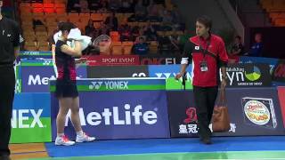 Yonex Denmark Open 2015  Badminton R16 M2WS  Saina Nehwal vs Minatsu Mitani [upl. by Nuaj]