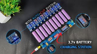 Biggest Liion Charging Station  10 Cell Lion Battery Charging Station  DIY 18650 Battery Charger [upl. by Kaya527]