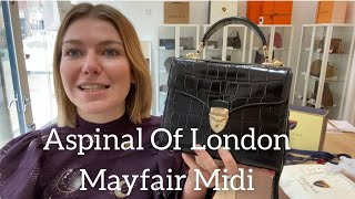 Aspinal Of London Mayfair Midi Bag Review [upl. by Inavoig]