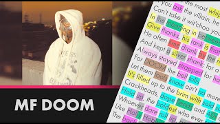 MF DOOM on Bells Of DOOM  Lyrics Rhymes Highlighted 424 [upl. by Htebsil]