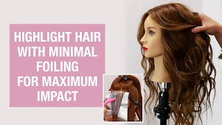 How To Highlight Hair with Minimal Foiling for Maximum Impact  Kenra Professional [upl. by Namyl]