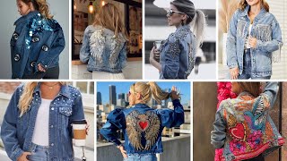 Gorgeous Party Wear Jeans Jacket 🧥 Ideas  90 Trendy Jeans Jackets for Women’s  Blushing Beauty [upl. by Nellek574]