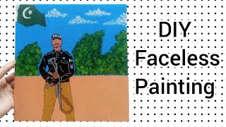 Faceless Acrylic 🖌️ 🎨 StepbyStep Guide How to make Acrylic painting [upl. by Zehcnas]