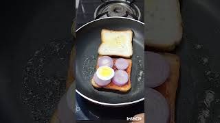 Easy sandwich recipe breakfast bread egg food recipe shorts viral [upl. by Sabra955]