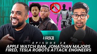 Apple Watch Ban Jonathan Majors fired Tesla robots attack engineers amp the Detroit Pistons [upl. by Aicyla]