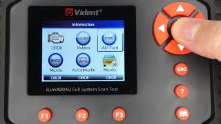 Vident i400AU OBD Diagnostic Scan Tool For AU Ford Menu Vehicle List [upl. by Eleanora]