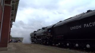 Union Pacific 844 Departs Fairbury NE 2016 [upl. by Odlanier967]