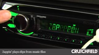 Sony CDXGT575UP CD Receiver Display and Controls Demo  Crutchfield Video [upl. by Gnus]