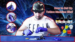 How to set up a tattoo kit step by step  Wormhole Tattoo  Tattoo Machine Setup [upl. by Poirer]