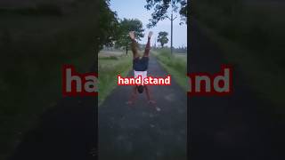 🎉Hand stand on road😍😍 trending ytshorts exercises sonukumarsahg3p [upl. by Marybelle]