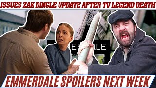 Emmerdale issues Zak Dingle update after TV legend death  emmerdale spoilers emmerdale [upl. by Nale]