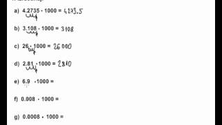 Množenje decimalnog broja dekadskom jedinicom  04  Množenje brojem 1000  ZADACI [upl. by Eberhart]