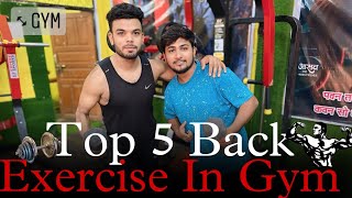 Top 5 Best Back Exercises In Gym 😱  Muscles gain in 7 days [upl. by Esoryram555]