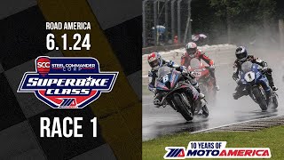 Steel Commander Superbike Race 1 at Road America 2024  FULL RACE  MotoAmerica [upl. by Calen]