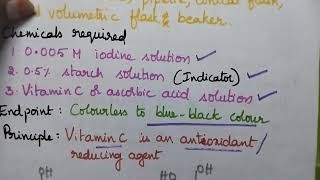 estimation of vitamin C ascorbic acid  Applied engineering chemistry labjntuk videosjntuaanu [upl. by Richardson399]