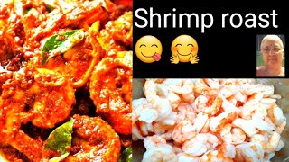 awesome taste 👌off boiled frozen 🦐shrimp roast curry [upl. by Veejar]