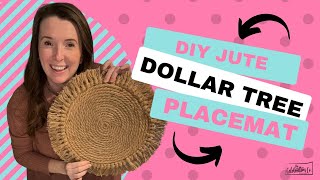 DIY Dollar Tree Jute Placemats  How to Make a Placemat [upl. by Akeyla]