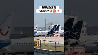 Emergency at FRAPORT ⚠️ 🚨 amazingplanes amazing aviation emergency notarzt plane [upl. by Hajidak462]