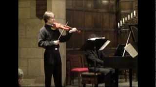 Aaron Brown performs F Major violin Sonata by Laurenti Gabriel Shuford on Harpsichord [upl. by Stannwood265]