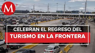 ¡Por fin así fue la reapertura de la frontera TijuanaSan Diego [upl. by Aitekram897]