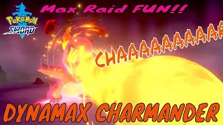 Pokémon Sword Max Raid Fun DYNAMAX CHARMANDER I CHOOSE YOU [upl. by Sullivan]