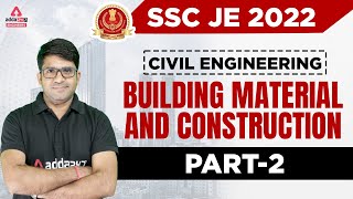 SSC JE 2022  SSC JE Civil Engineering  Building Material amp Constructions 2 [upl. by Niccolo994]