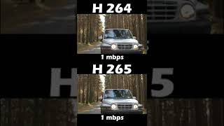 🎬 ¡Mira que gran diferencia Códec H265 vs H264 a tan SOLO 1 Mbps shorts [upl. by Ijuy]