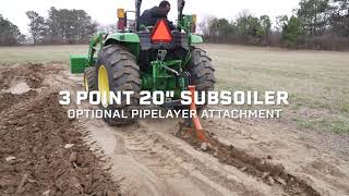 3 Point 20in Subsoiler with Optional Pipelayer Attachment  Titan Attachments [upl. by Acinoreb]