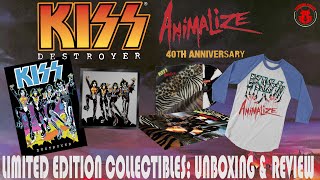 KISS DESTROYER amp ANIMALIZE ANNIVERSARY COLLECTIBLES UNBOXING amp REVIEW kiss unboxing vinyl mtv [upl. by Jaal]