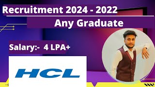 HCL Mass Hiring For 2024 2023 2022 Batch  HCL Recruitment 2024  Off Campus Drive for 2025 Batch [upl. by Brelje]