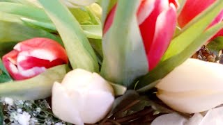 Tulpenstrauss Tulips in 5 Minuten diy shorts florist diycrafts spring springdiys [upl. by Llyrpa]