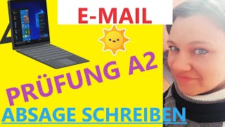 Absage eines Termins beim Arbeitsmarkt richtig schreiben💻 A2 Prüfung Deutsch [upl. by Noyrb]