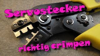 Servostecker crimpen mit der Crimpzange für Servostecker [upl. by Mcgaw]