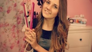 Locken mit dem Glätteisen  Einfaches Haartutorial [upl. by Larina]