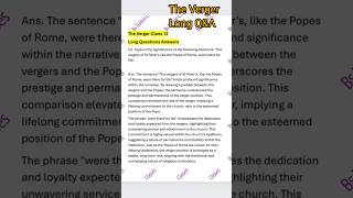 The Verger Long Questions Answers Class 12 Alternative English TheVergerLongQuestionAnswerClass12 [upl. by Sabanrab]