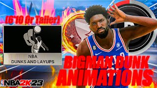 THE NEW BEST BIGMAN DUNK ANIMATIONS IN NBA 2K23  FASTEST amp UNBLOCKABLE DUNK PACKAGES [upl. by Sarazen]