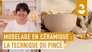 Modelage en céramique  la technique du pincée [upl. by Korella]