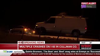 Multiple crashes on I65 in Cullman County [upl. by Lirrad822]