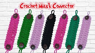 Konektor Masker Rajut Motif Cantik amp Sederhana  Mask Connector Crochet [upl. by Seumas]