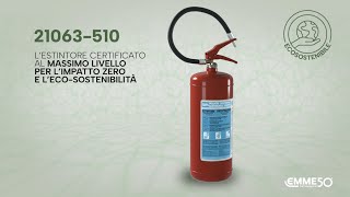 Estintore Certificato EcoSostenibile ad Impatto Climatico Zero con Polvere rigenerata  21063510 [upl. by Enilec]