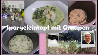 Spargeleintopf mit Graupen grüner Spargel mit feinen Gräupchen [upl. by Nikral474]