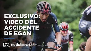 El impactante video del momento en que Egan Bernal se estrelló contra el bus [upl. by Frodine]