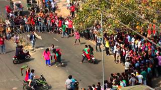 ICC T20 World Cup Bangladesh 2014 Flash Mob Varendra University Rajshahi [upl. by Ahsitauq]