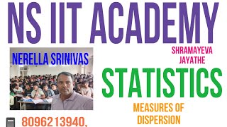 STATISTICS MEASURES OF DISPERSION [upl. by Nary]