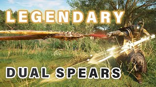 LEGENDARY Dual Spears  The BEST Weapon Build ► AC Valhalla [upl. by Molini627]