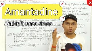 Amantadine  AntiInfluenza antiviral Drug  PharmacologyIII 6th sem  L6 Unit3 [upl. by Drahnreb]