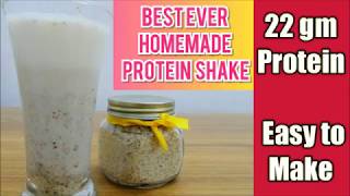 HOME MADE PROTEIN POWDER amp PROTEIN SHAKE RECIPE  EASY TO MAKE RECIPE IN HIND 22 GM PROTEIN [upl. by Ecnirp210]