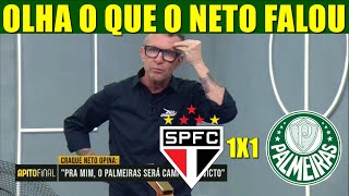 NETO FALOU APOS SÃO PAULO 1 X 1 PALMEIRAS PELO PAULISTÃO 2024 [upl. by Kotta381]