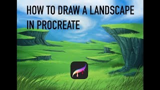 PROCREATE TIPS  How To Draw a Landscape in Procreate [upl. by Seessel]