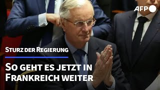 Sturz der französischen Regierung So geht es weiter  AFP [upl. by Rozanna]